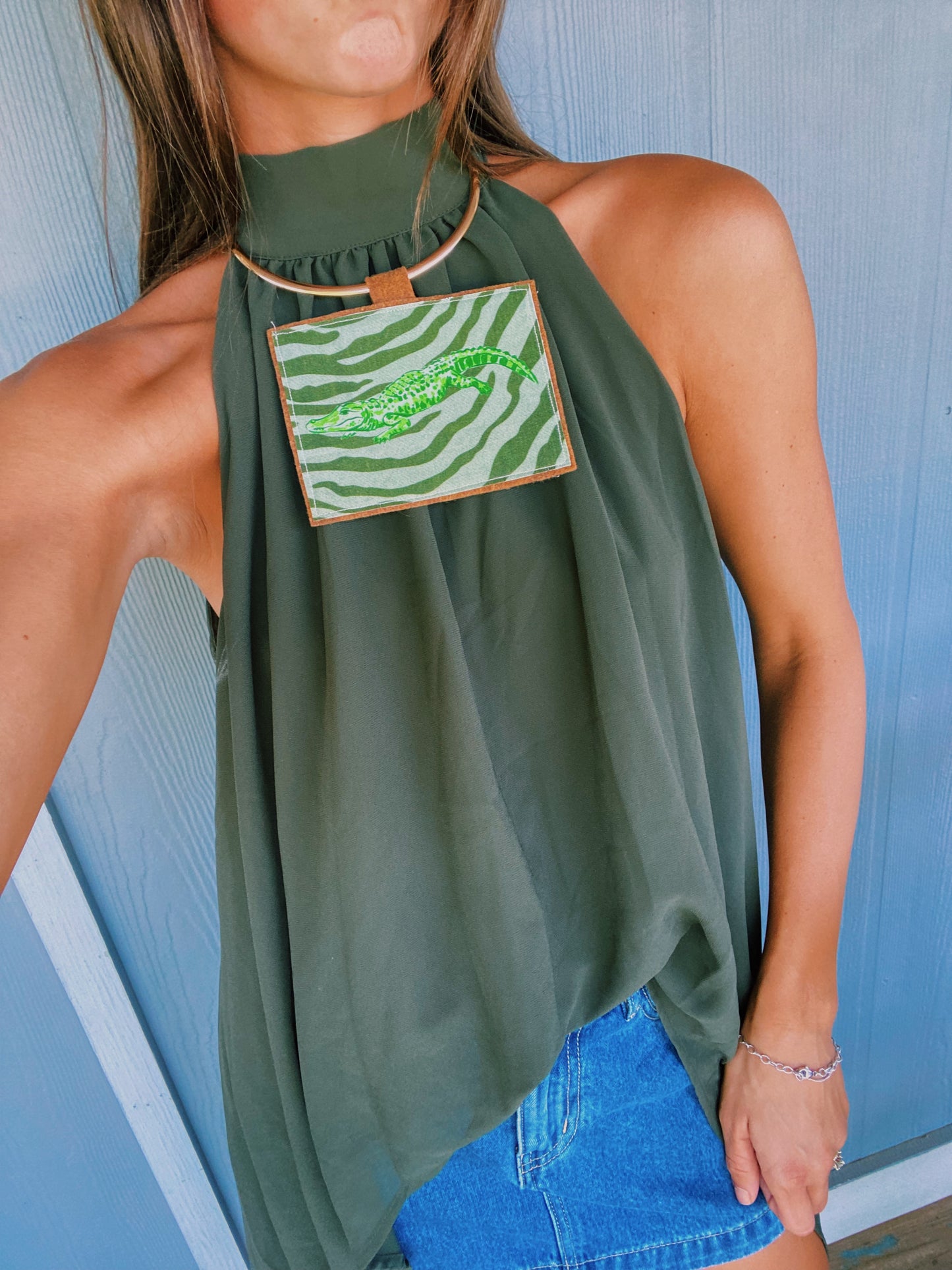gator stamp necklace