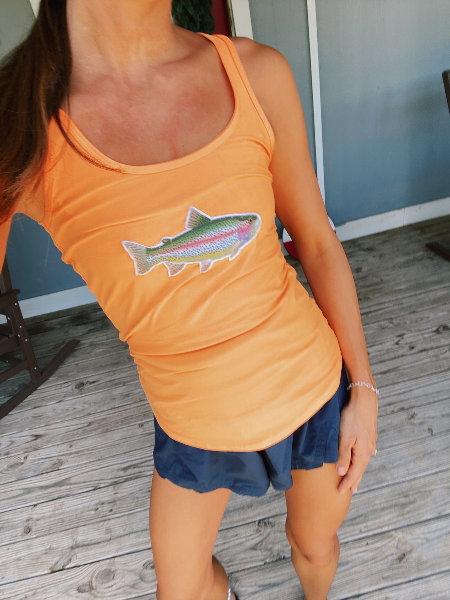 Orange trout tank