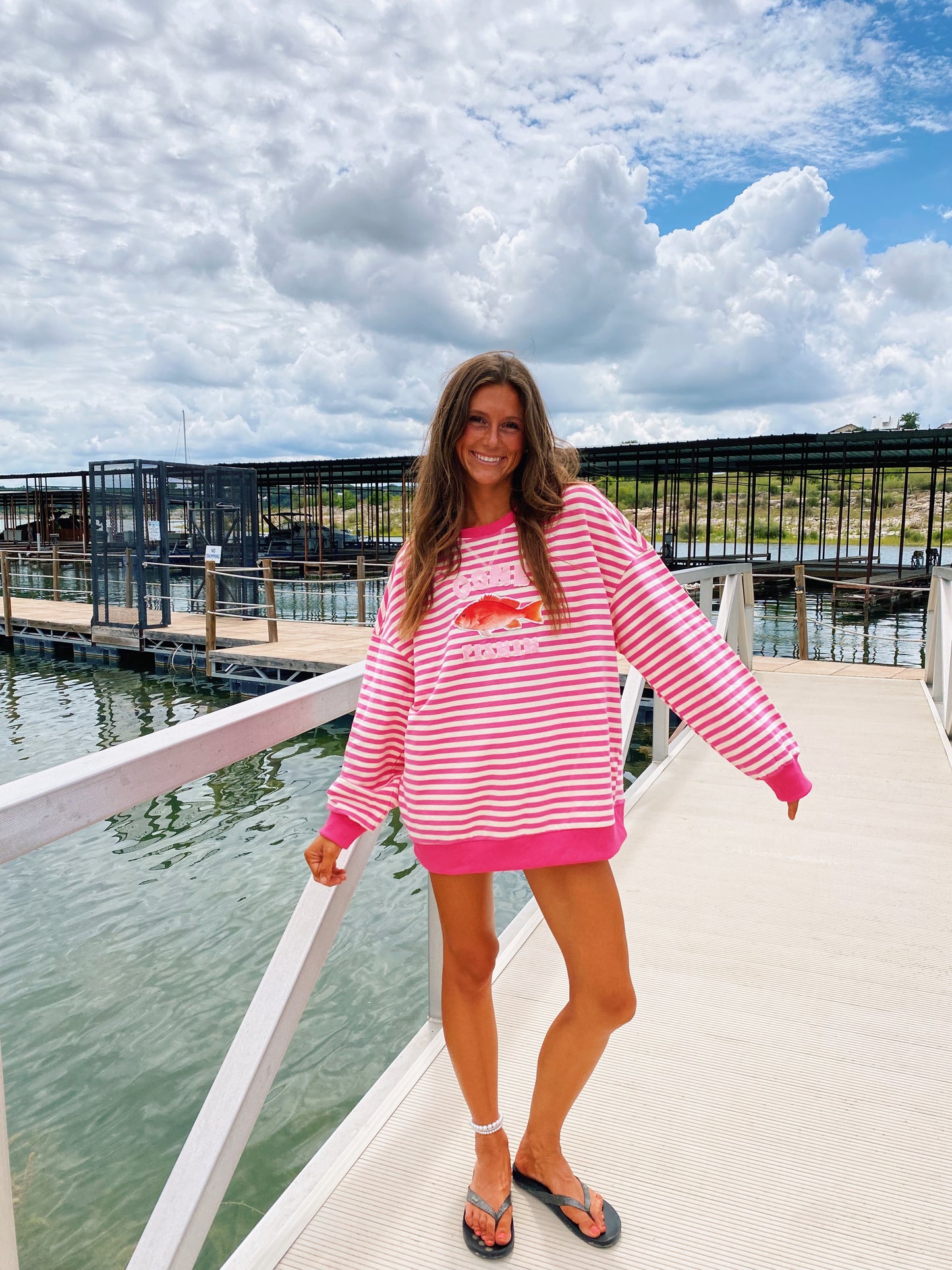 pink stripe snapper fishin crew