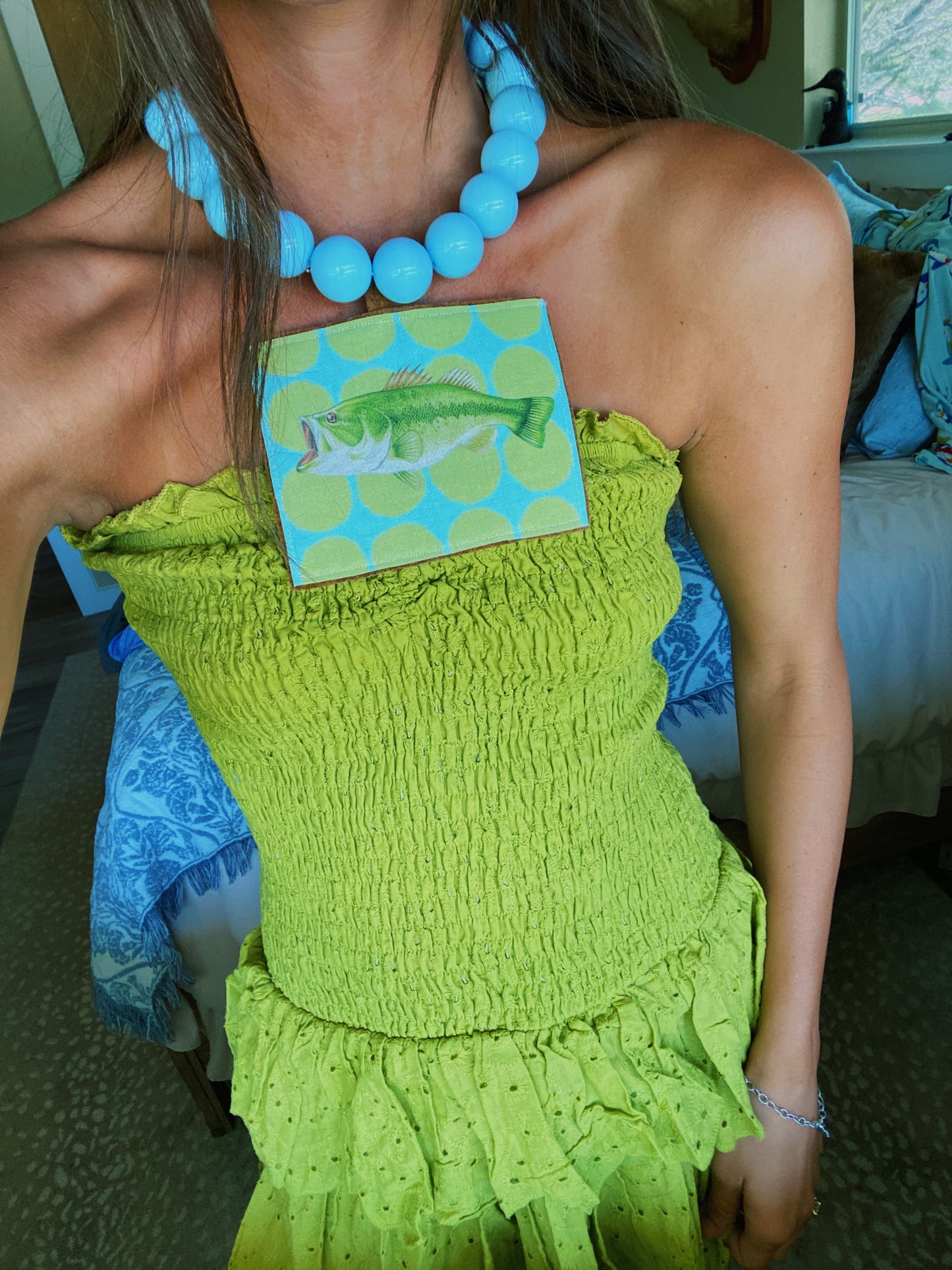 bass stamp necklace