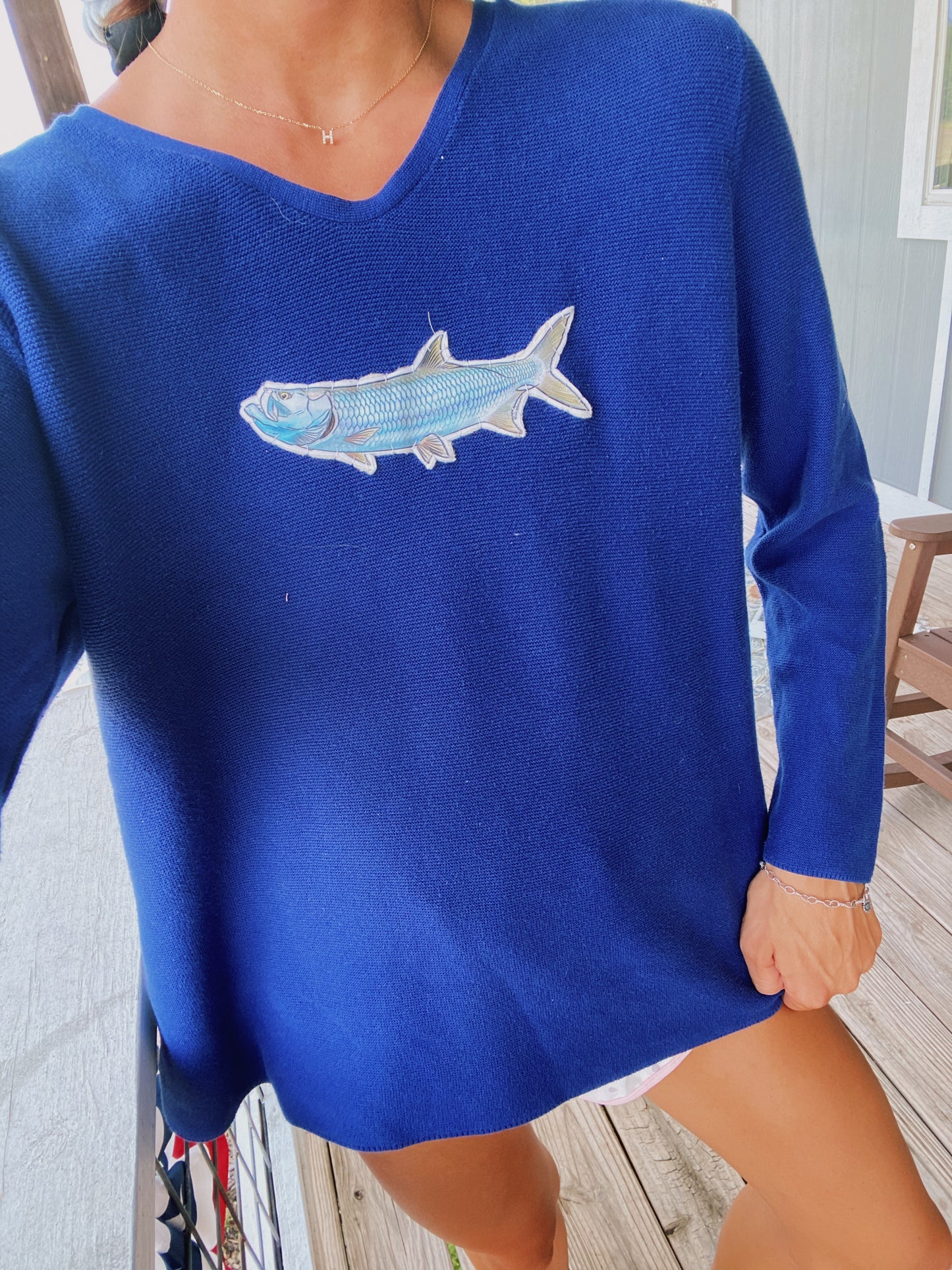 Blue tarpon sweater