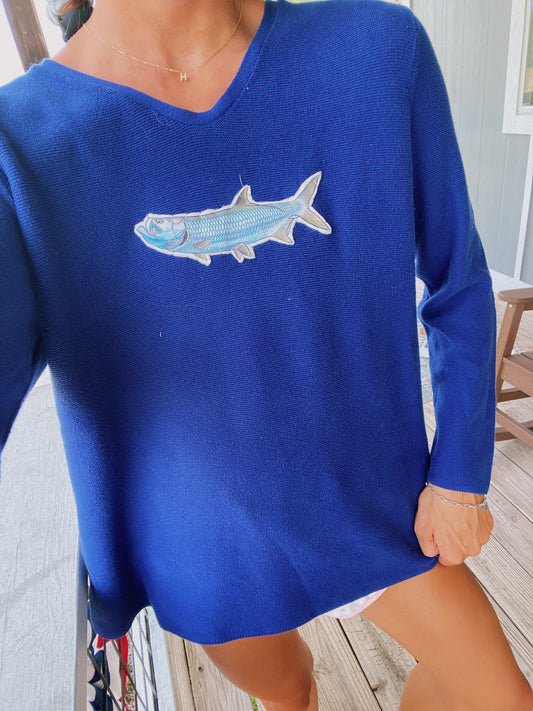 Blue tarpon sweater
