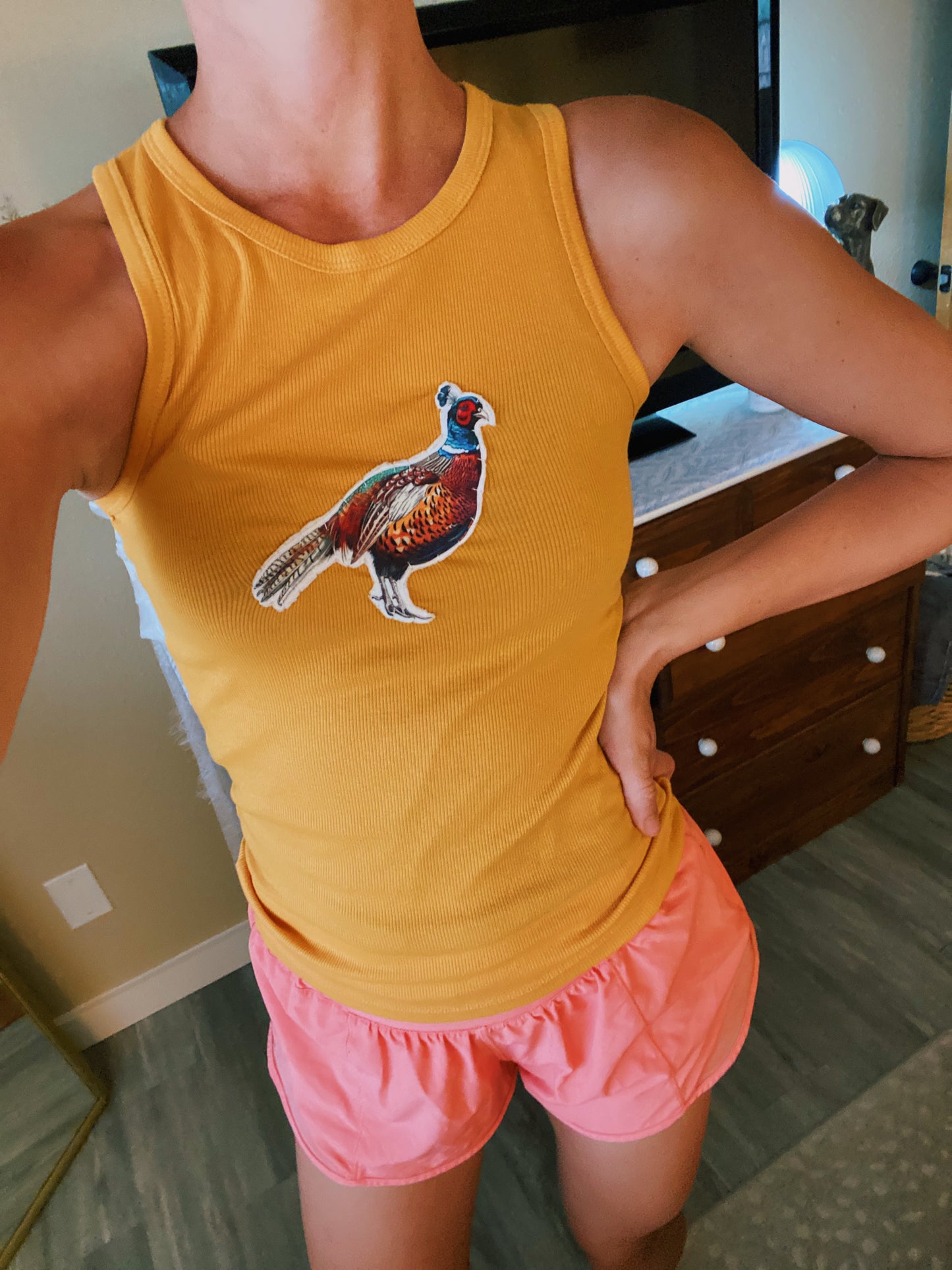 pheasant tank in gold