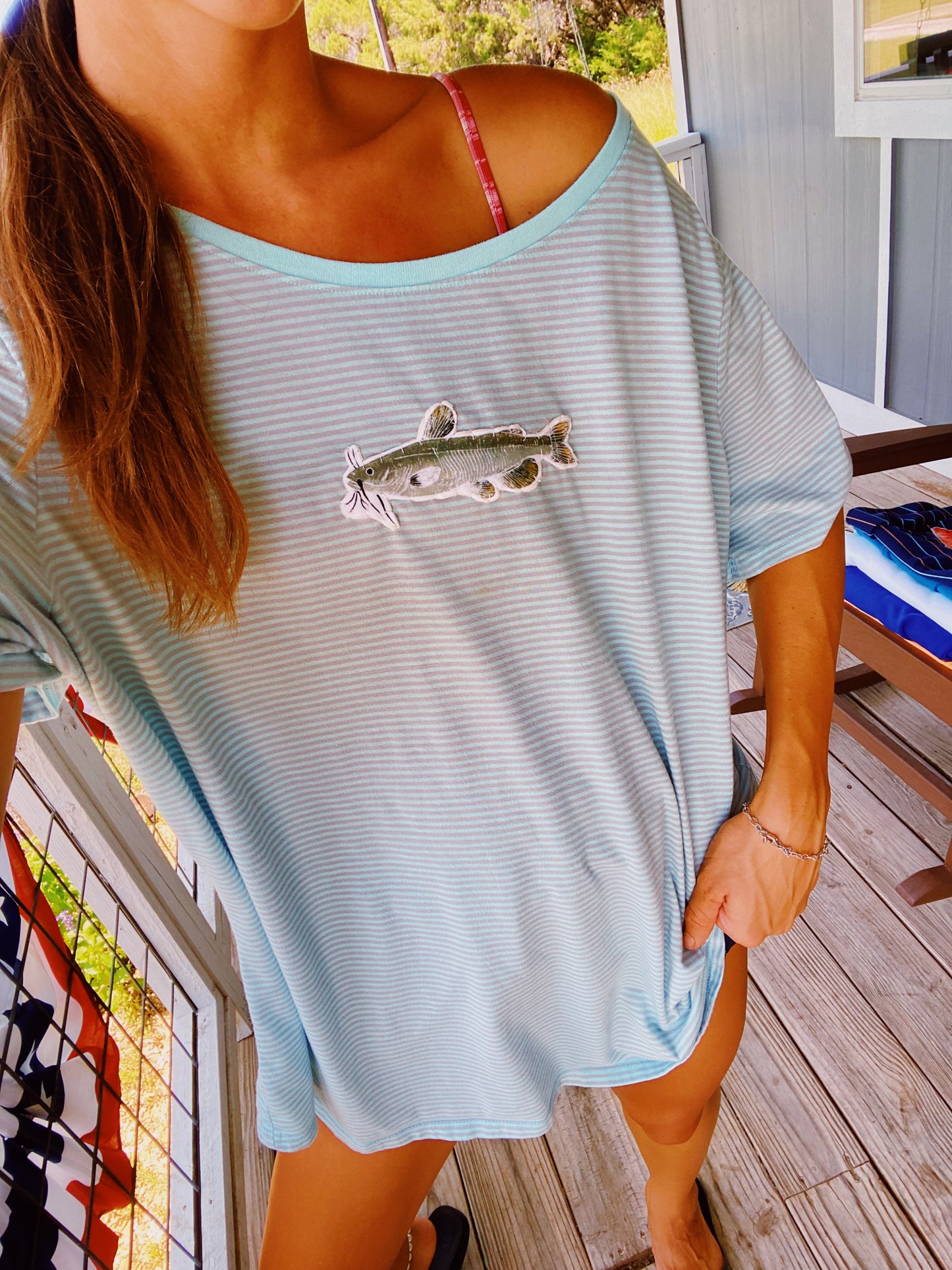 Striped catfish tee