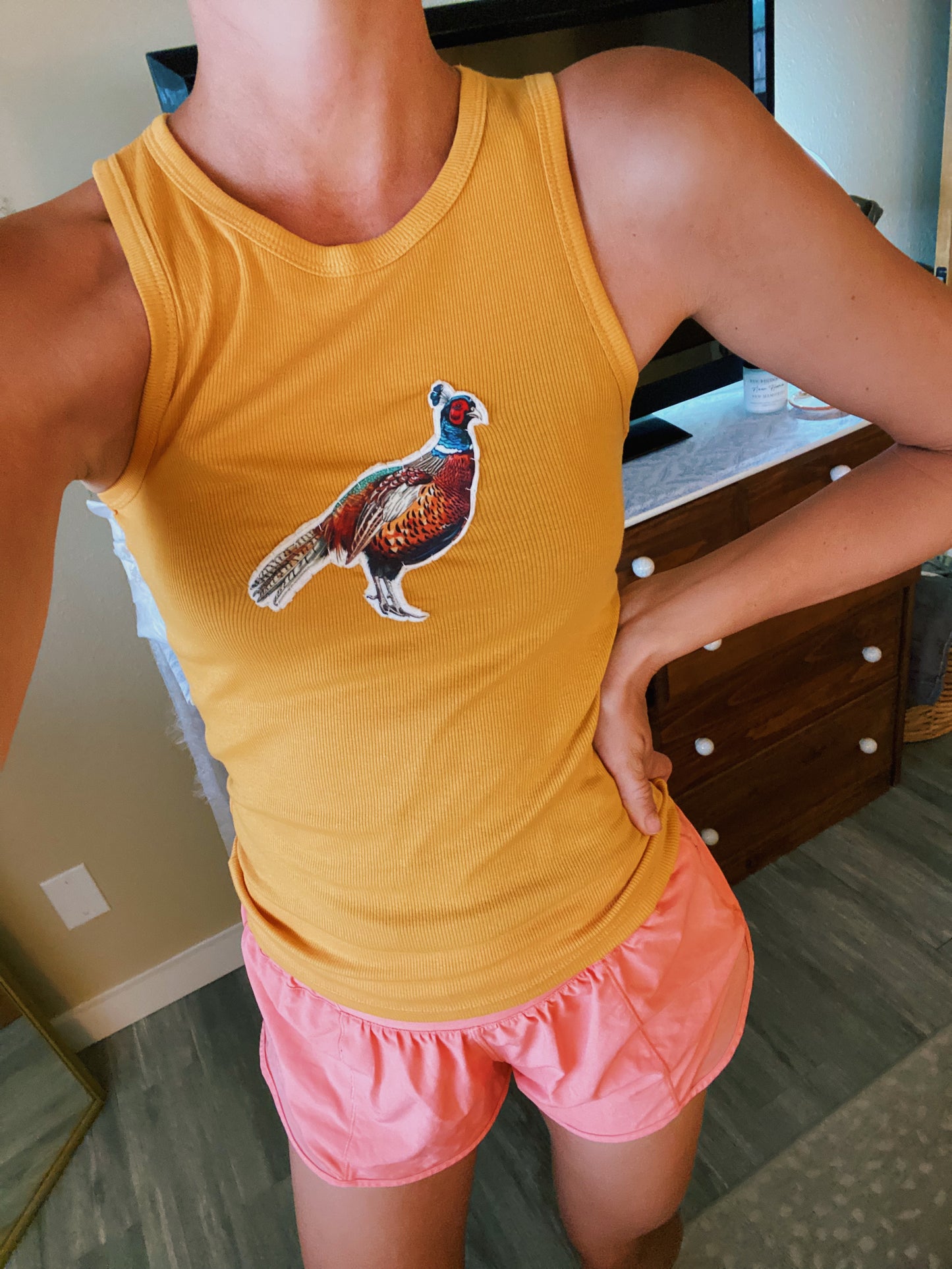 pheasant tank in gold