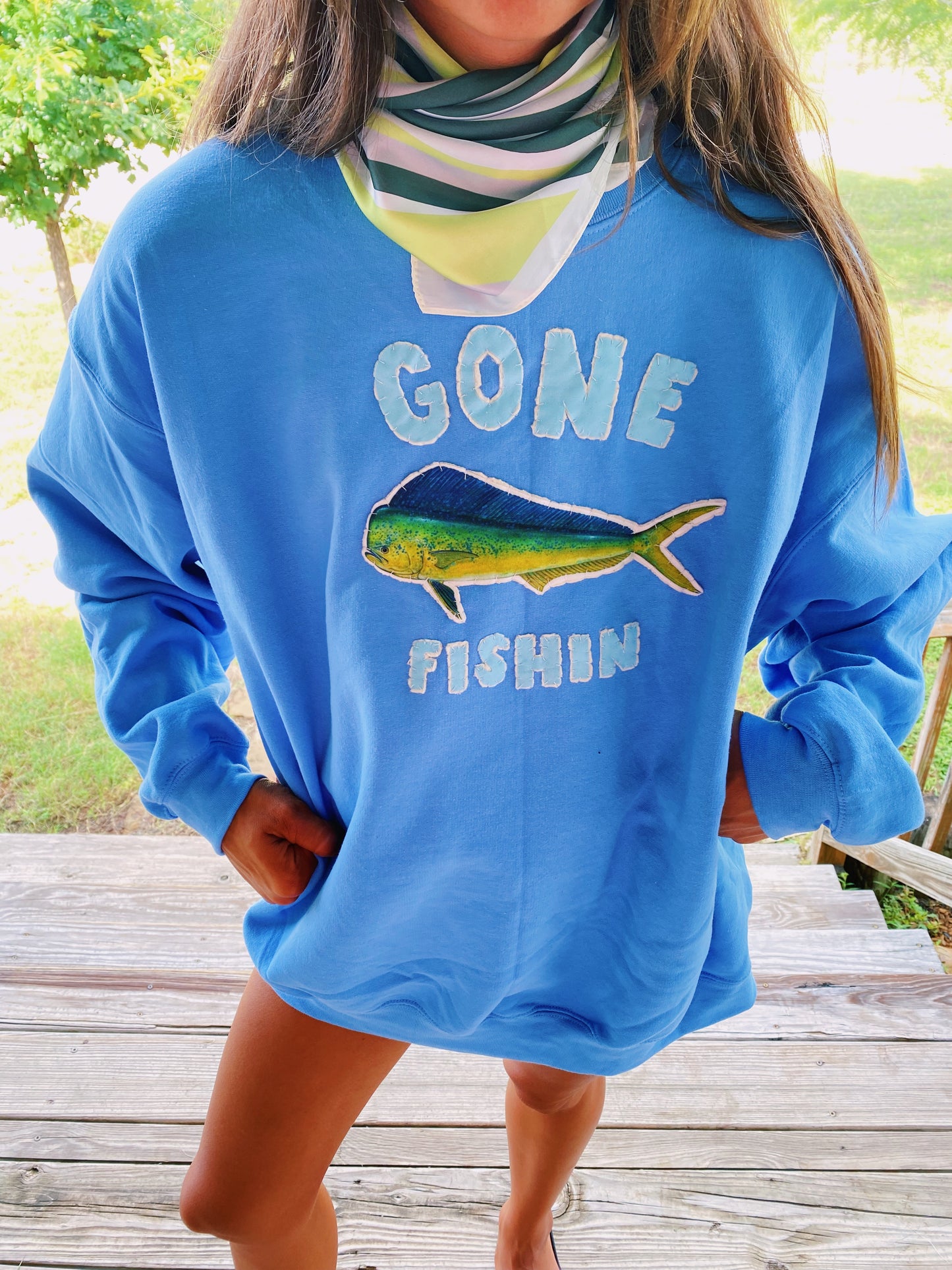 Blue gone fishin mahi mahi crew