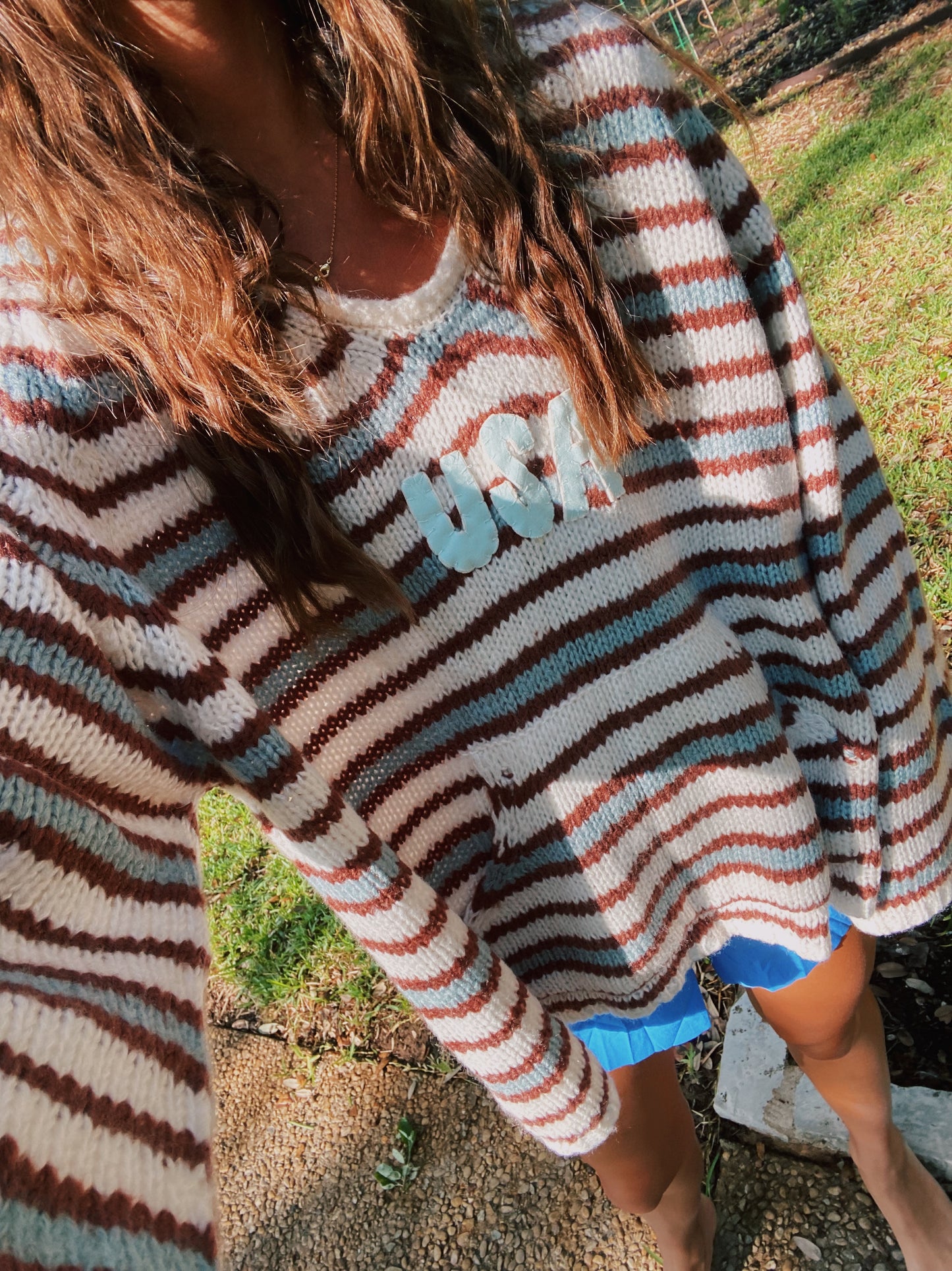 USA stripe sweater