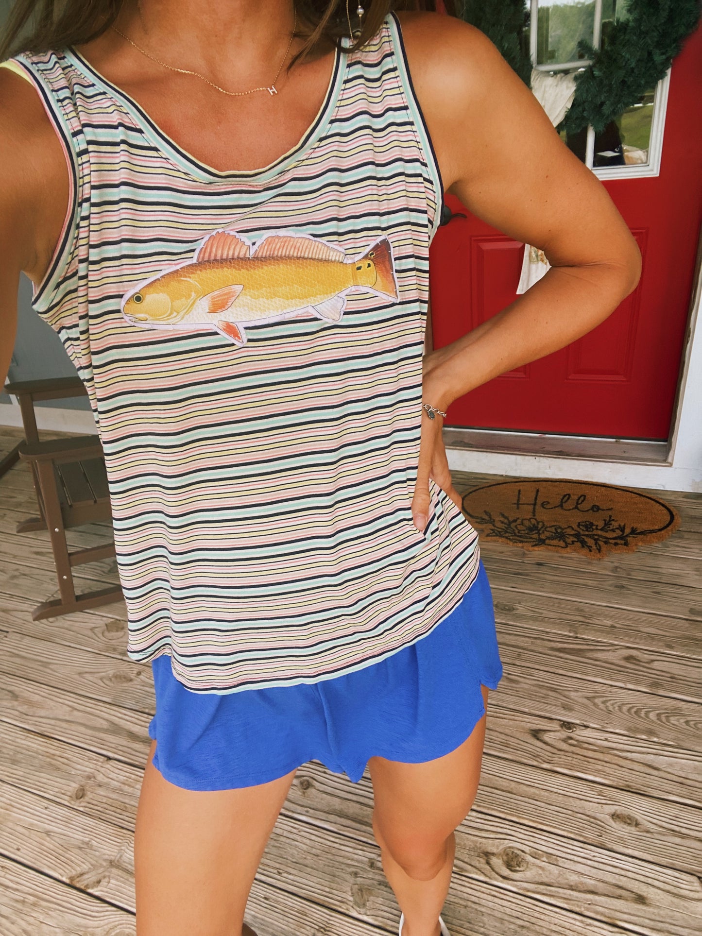 Rainbow striped redfish tank