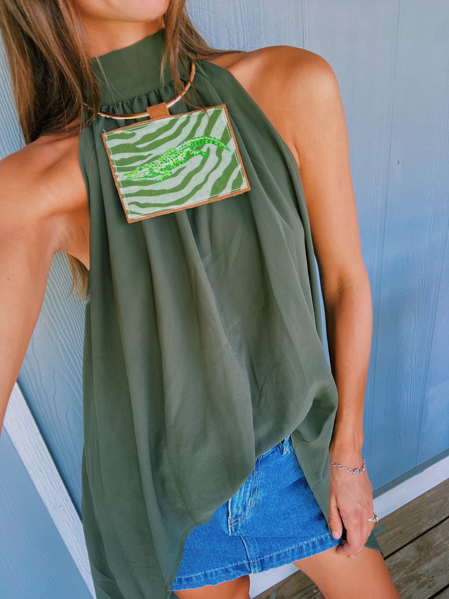 gator stamp necklace