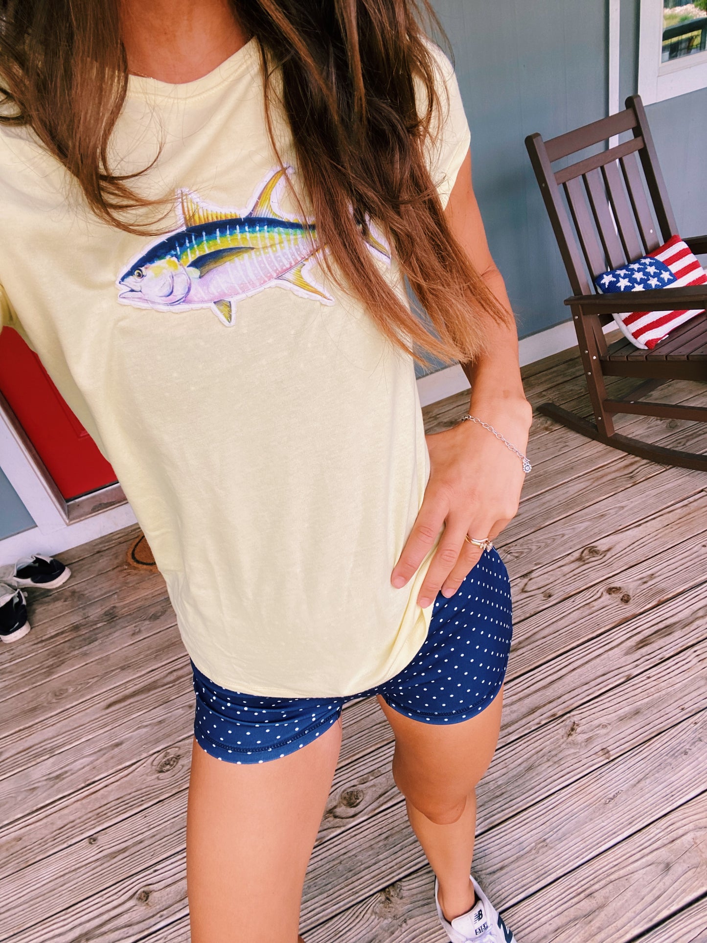butter yellow tuna baby tee